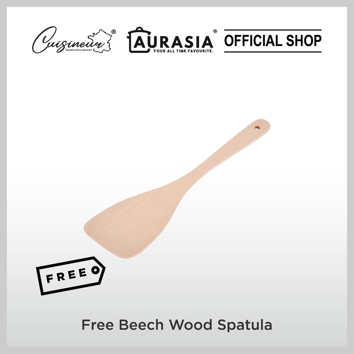 (SABAH ONLY) Cuisineur Optimum 32cm Die-Cast Wok set Steel Cookware With 2 side Handle Kitchenware